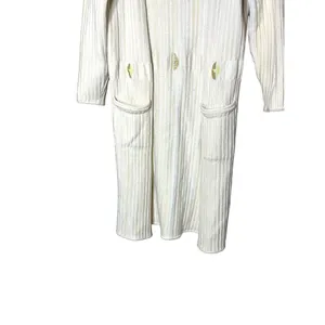 Vintage‎ Cream Chunky Knit Long Duster Cardigan thumbnail 3