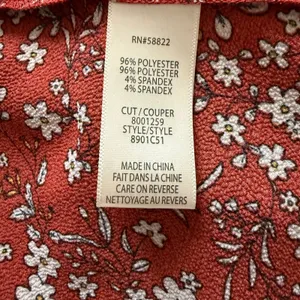 Max Studio Rust Floral Ruffle High Low Wrap Midi Dress Romantic Boho Summer Sz S thumbnail 7