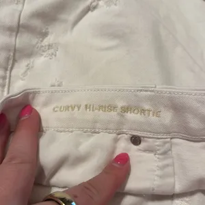 American Eagle Curvy Hi-Rise Shortie Jean Shorts 18 White thumbnail 5
