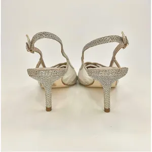 Dune London Dianas Gold Mesh Glitter Slingback‎ Kitten Heel Pumps Wedding 8 NWOB thumbnail 8