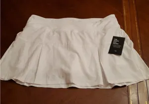 Etonic Athletic Woven Skort Wovens L Large White Core Pleated Built In Shorts XL thumbnail 1