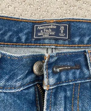 Abercrombie High Rise Dark Wash Short thumbnail 4