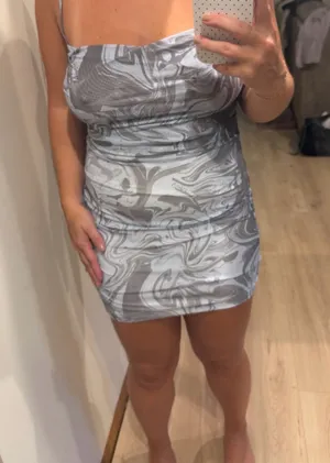 Boutique Blue Printed Dress Size M thumbnail 1