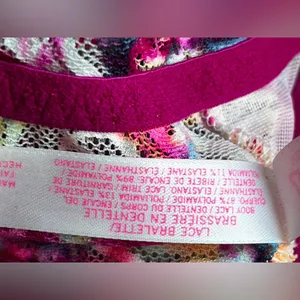 Victoria's Secret PINK multicolor lace push-up bralette Size S 34 A-C 32 C-D thumbnail 6