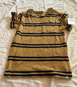 Towel Terry Tshirt L 10-12 Junior Boys Top Shirt T Shirt thumbnail 1