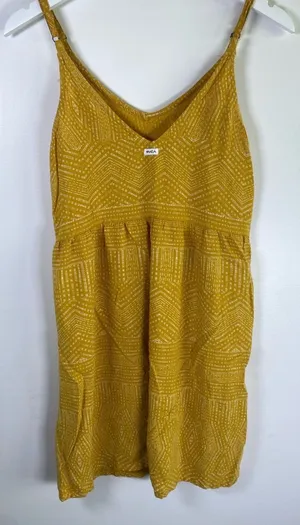 RVCA yellow strappy short sundress XS thumbnail 1