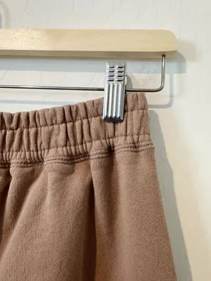 Tkees Sweatpants Size Small Earthen Wide Leg Raw Hem Pintuck‎ Terry Quiet Luxury thumbnail 9