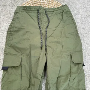 LCKR Women’s Mayday Utility Cargo Pants Nylon Pull On High Rise in Green Army S thumbnail 4
