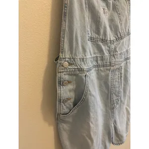 Levi's Denim Shortall Womens Large Light Wash Vintage Utility Chore Concert thumbnail 5