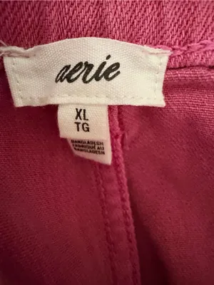 Aerie Distressed Pink Denim Shorts thumbnail 4
