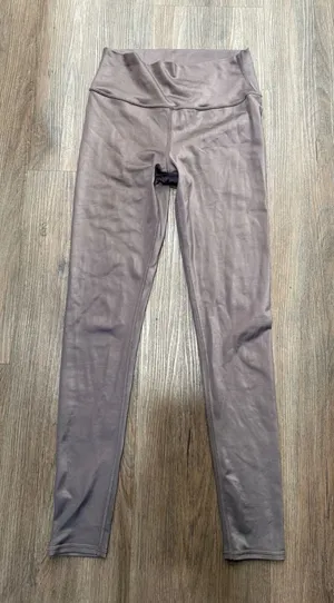 Alo Yoga High-Waist Airbrush Leggings Metallic Mauve Taupe‎ Women's Size L thumbnail 1