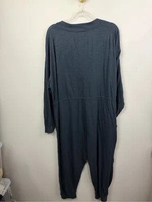 NATURAL LIFE Relaxed Fit 100% Cotton Deep V-Neck Johnnie Jumpsuit Size L thumbnail 3