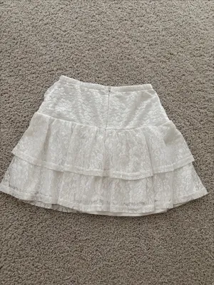 Shein White Lace Tiered Skirt thumbnail 2