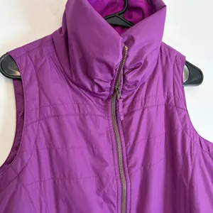 Columbia Vest Womens L Purple Fleece Lined Insulated Zip Outdoor Ski Lightweight thumbnail 4