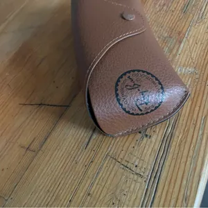 Ray Ban Brown Leather Sunglasses Case with‎ Minimalist Design (CASE ONLY) thumbnail 6