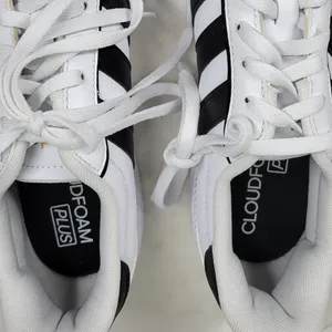 Adidas Breaknet Sleek Sneakers Womens 7 White Black 3 Stripes Athletic Shoes New thumbnail 6