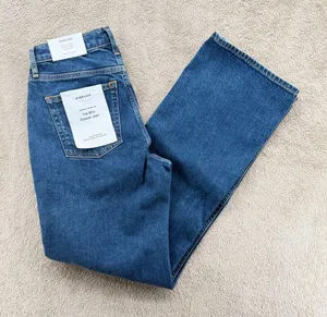 Everlane The 90s Forever Jean High Rise Straight Leg Blue Denim 26R NEW thumbnail 1