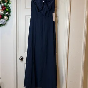 NWT Azazie Bree A-line chiffon floor length maxi formal dress sz Lg thumbnail 8
