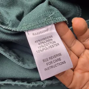 Baltic Born Hartford Linen Blend Wide Leg Button‎ Front Jumpsuit Green Medium thumbnail 9
