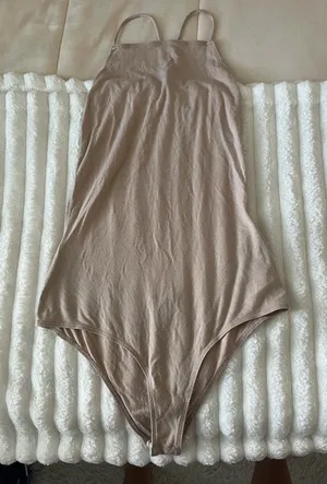 Reformation Beige Sleeveless Bodysuit thumbnail 1