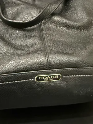 COACH F23662 Park Black Pebbled Leather North/South Tote Bag thumbnail 11