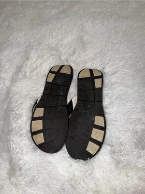 Nike Women's Black and Beige Foam Thong Sandals thumbnail 3