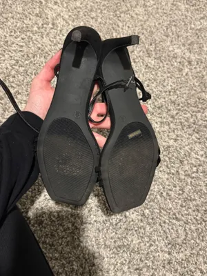 Lulus Strap Heels Suede Ankle Black thumbnail 3