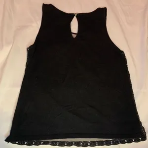 American Eagle Crochet Lace Tank Top Large Black Boho Whimsigoth Sleeveless‎ thumbnail 3