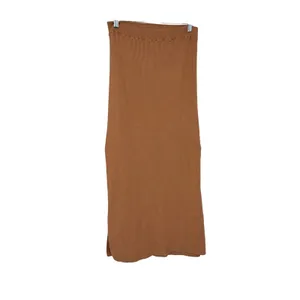 FP Beach Free People Ribbed Knit Tank Maxi Skirt Set Brown Cotton Size L thumbnail 4