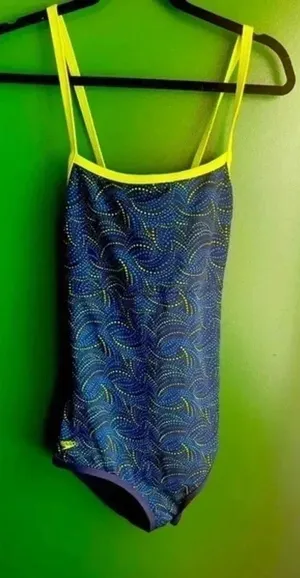 Speedo Reversible One Piece Swim‎ Suit Size S Small EUC! thumbnail 1