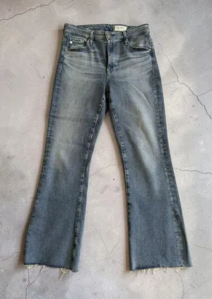 ADRIANO GOLSCHMIED HIgh Rise Bootcut Crop Jeans Size 28 thumbnail 1
