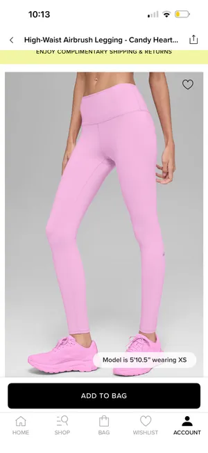 Alo yoga high waisted airlift candy heart pink full length leggings thumbnail 6