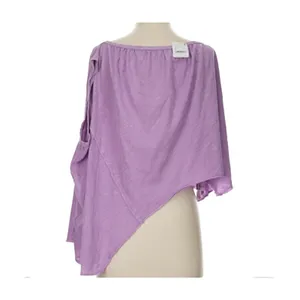 Free People We The Free Spring Break NWT Purple One Shoulder Top Oversized Sz S thumbnail 2