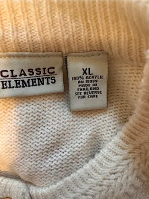 Vintage 80s Classic Elements Cream Gold Button Pockets Grandpacore Cardigan XL thumbnail 4