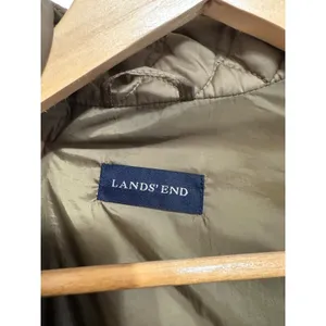 Lands End Women's olive green Quilted‎ Barn Jacket size XL thumbnail 3