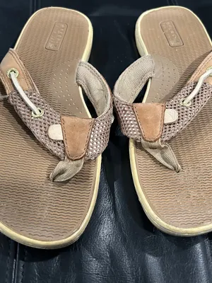 Sperry Brown Tan Mesh Thong Sandals thumbnail 6