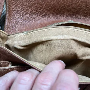 Gucci Vintage Brown Leather Messenger Crossbody Bag Est. 1970's Era thumbnail 9