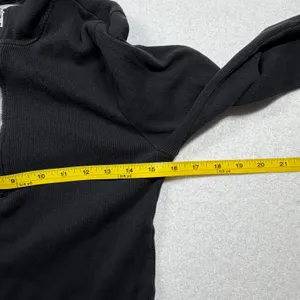 TNA Aritzia Ribbed 1/4 Zip Long Sleeve Top Women’s Large Black Fitted Mock Neck thumbnail 5
