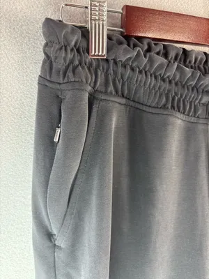 Athleta M Gray Drawstring Relaxed Athletic Pants thumbnail 2