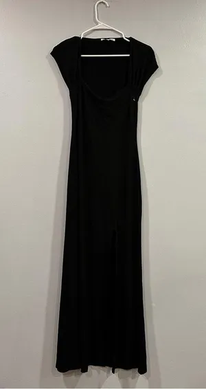 REFORMATION Harlyn Black Cut Out Short Sleeve Maxi Dress Small S NWOT thumbnail 2