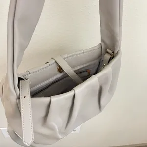 Banana Republic Gray Soft‎ Tie Strap Shoulder Bag thumbnail 3