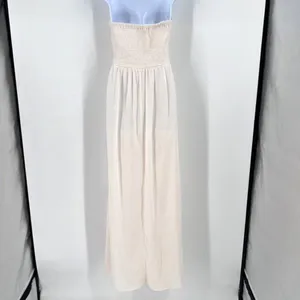 Lulus A‎ Star is Born Cream Strapless Maxi Dress Beaded Embellished Medium thumbnail 7