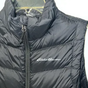 Eddie Bauer Down Vest quilted puffer zip up EB650 Black new small thumbnail 3