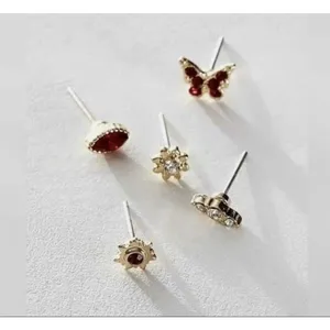 Free People Rosette Stud Pack NWT Black thumbnail 4