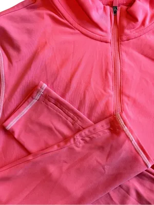 Soybu Pink/Coral Quarter Zip Performance Top L - Thumbholes & Zip Pocket thumbnail 7