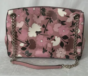 Kate Spade NY Briar Lane Gala Pink/Cream Floral Leather Shoulder Bag Purse 🌸🌸 thumbnail 1