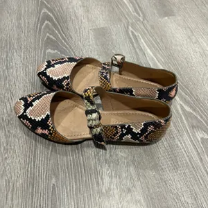 Madewell Alina Mary-Jane Ballet Snakeskin Leather Flats Size 6 thumbnail 4