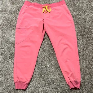 Figs Neon Pink Women's‎ Zamora Jogger Scrub Pants XL thumbnail 2