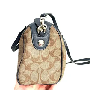 Coach Blue Varsity Stripe Mini Bennet Satchel Bag Purse Crossbody thumbnail 5