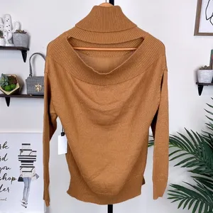 ASTR Camel Open Back Turtleneck High Low Sweater Size Small NWT thumbnail 4